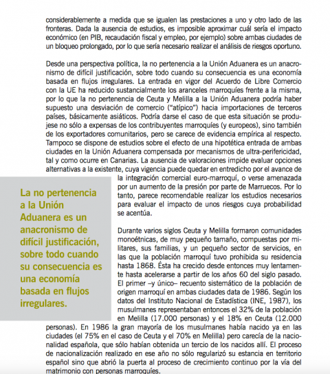 Reproducciòn del Informe del Real Instituto El Cano