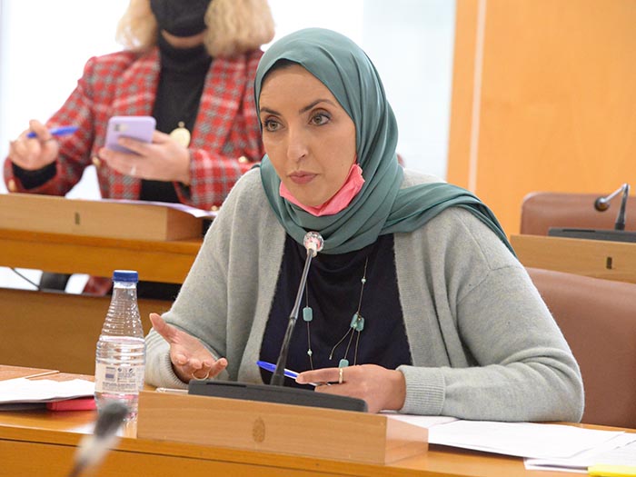 Fátima Hamed en el Pleno del jueves.