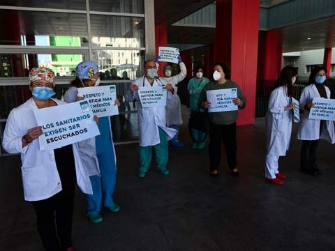 Protesta de médicos de familia. Foto: A.S.