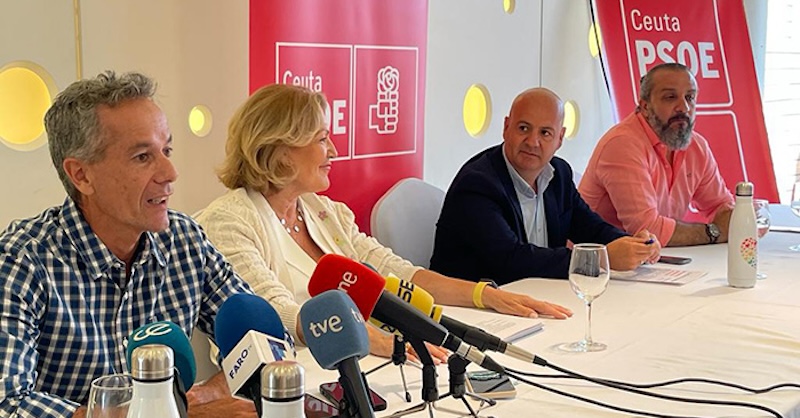 Miguel Señor, en primer término, en un acto de campaña en las pasadas Generales / Archivo