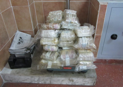 Parte de la droga intervenida / Foto Cedida