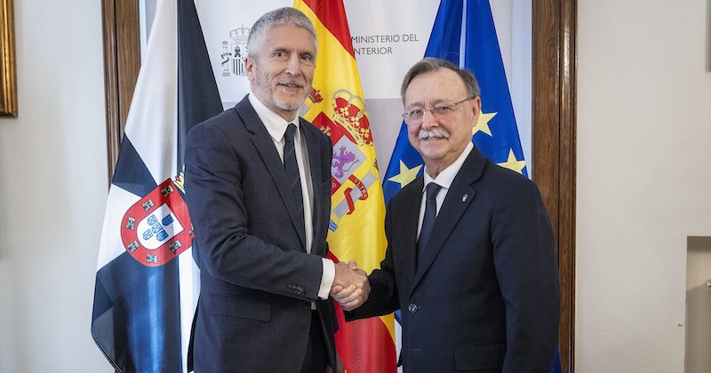 El presidente de Ceuta Juan Vivas y el ministro del Interior Grande Marlaska / Cedida