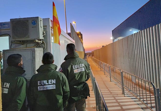 Zona de control de Eulen en la parte pública de Tarajal 2 / Foto CA