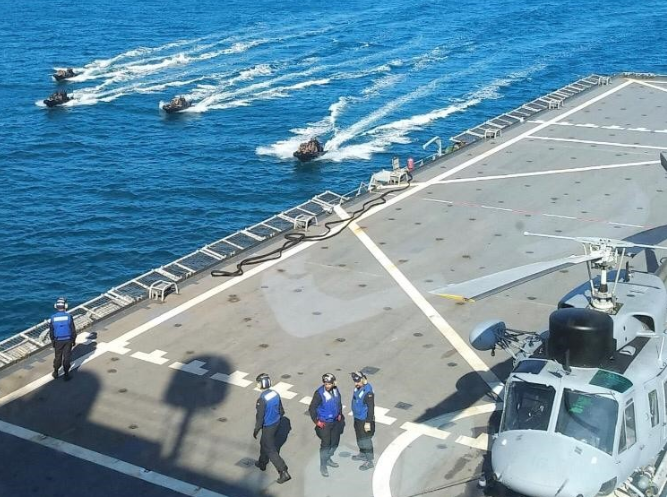 Uno de los momentos del ejercicio / Foto Cedida