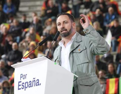 Satiago Abascal, durante su discurso / Cedida