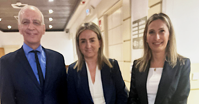 Los senadores por Ceuta junto a la ministra / Cedida