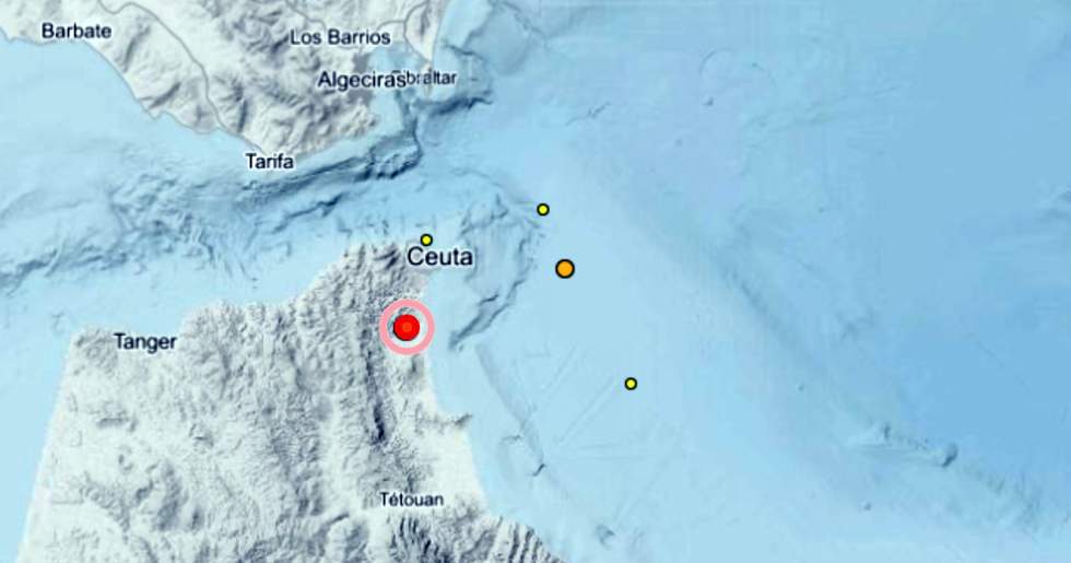 Ceuta siente de forma moderada un terremoto de baja magnitud con epicentro en la zona del Estrecho