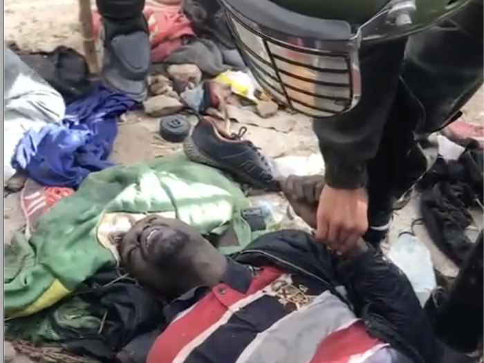 Uno de los inmigrantes fallecidos ayer en el lado marroquí / Reproducción