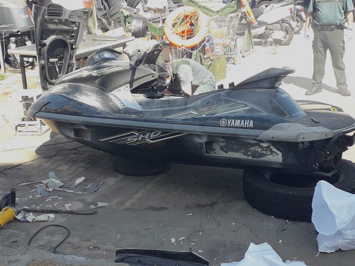 Moto acuática intervenida por Guardia Civil / Cedida