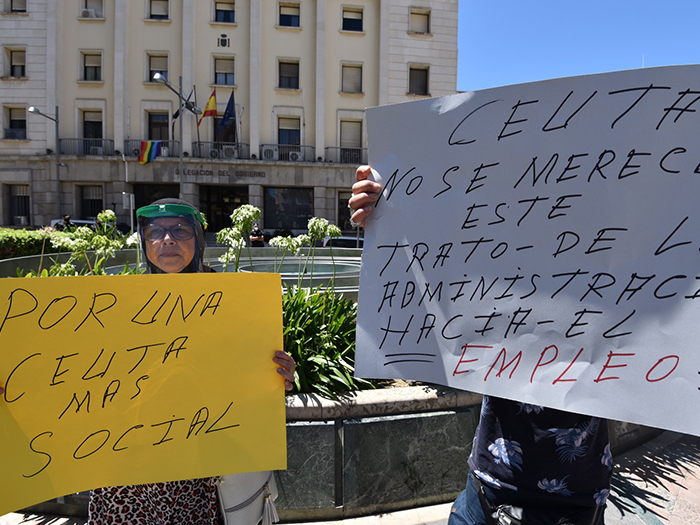 Protesta de los trabajadores, apoyados por la CGT. Foto: A.S.