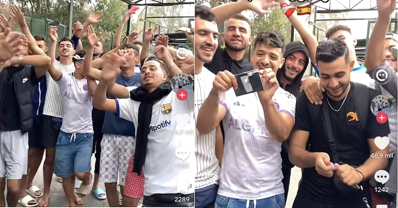 Capturas de TikTok de reci&eacute;n llegados a Ceuta deshaci&eacute;ndose de sus pasaportes marroqu&iacute;es