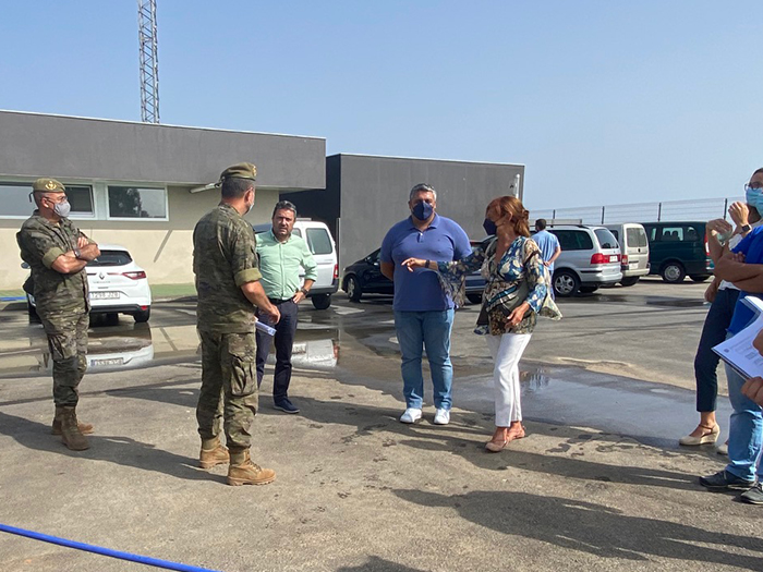 Visita de Deu a la pista de Atletismo.