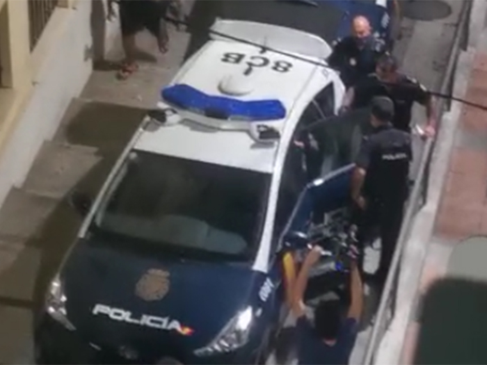 Momento de la detención.