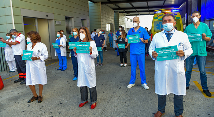 Protesta del Sindicato m&eacute;dico. foto: A.S.