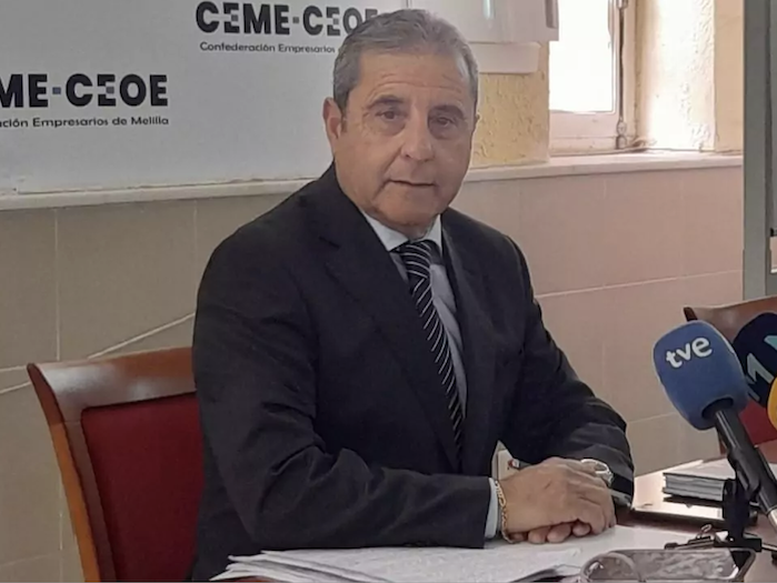 El presidente de los empresarios melillenses, Enrique Alcoba, visita Ceuta