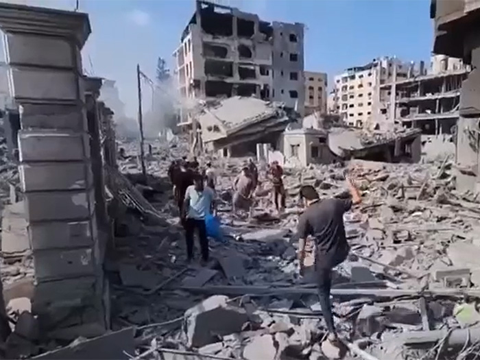 Barrio de Al Rhimmal, en la Franja de Gaza, tras los bombardeos. Fuente: CNN