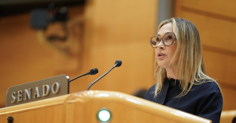 La senadora ceutí del PP, Cristina Díaz, durante su intervención en el Senado / Cedida
