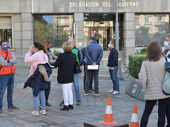 Concentración de los delegados sindicales de Sanidad. Foto: A.S.
