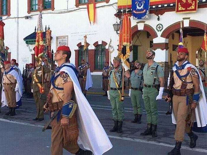Regulares y Legionarios en el &uacute;ltimo acto antes de la Pandemia en el Gonz&aacute;lez Tablas. Fotos Javier Chellar&aacute;m Regular y Legionario de Honor.